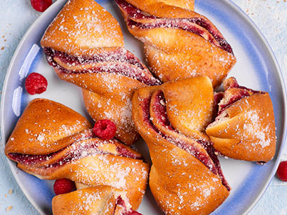 BEZGLUTENOWA  Drożdżówka z Malinami 100 g