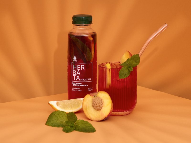 Herbata Mrożona Malinowo-Brzoskwiniowa 400 ml
