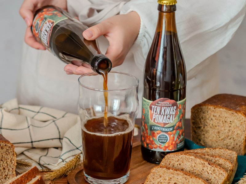 Rzemieślniczy Kwas Chlebowy z Rokitnikiem 500 ml