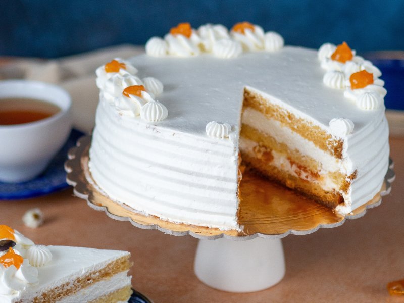 BEZGLUTENOWY Tort  Śmietankowo -Morelowy 1,5 kg