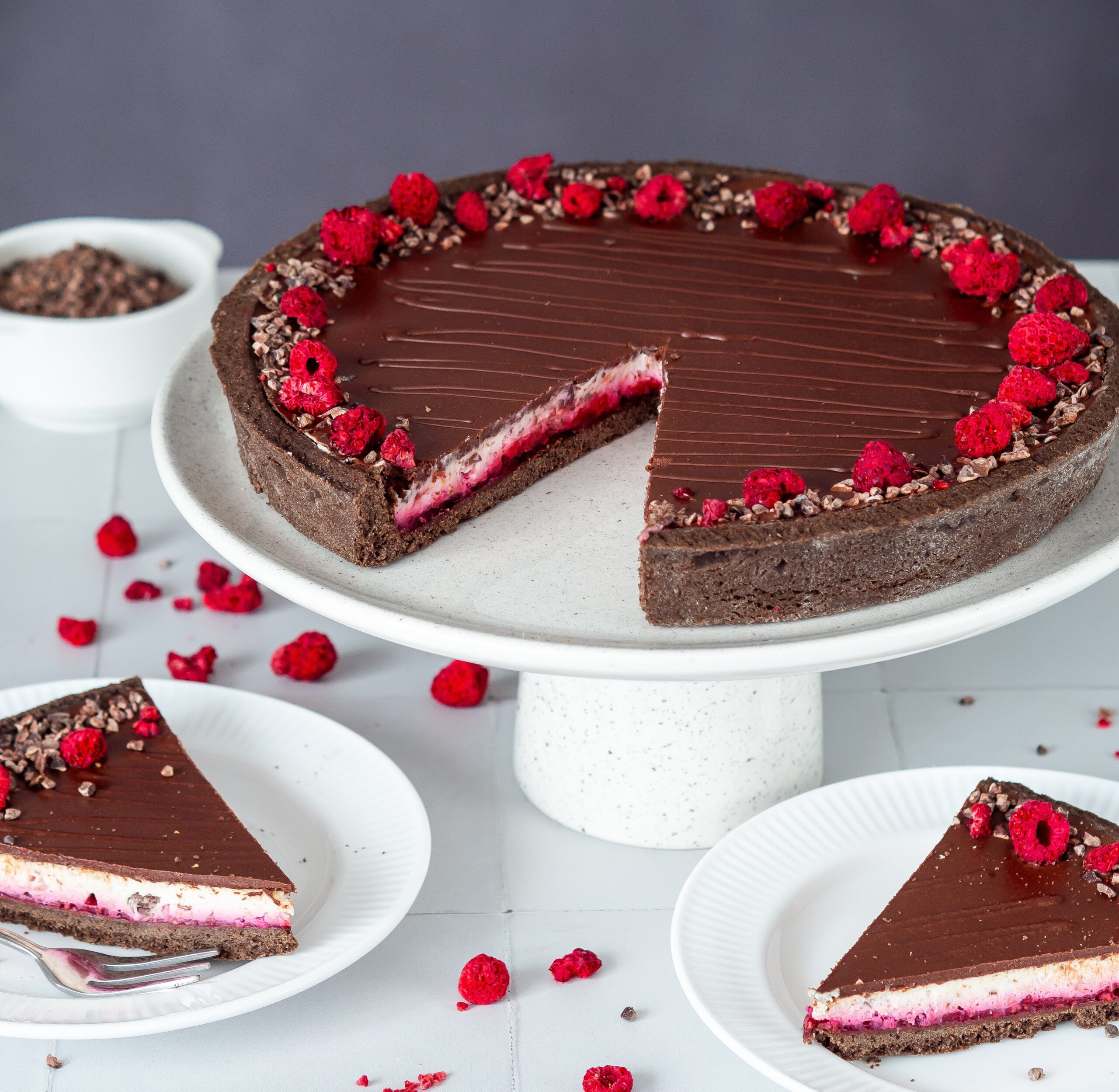 Tarta z Czekoladą i Malinami 100 g